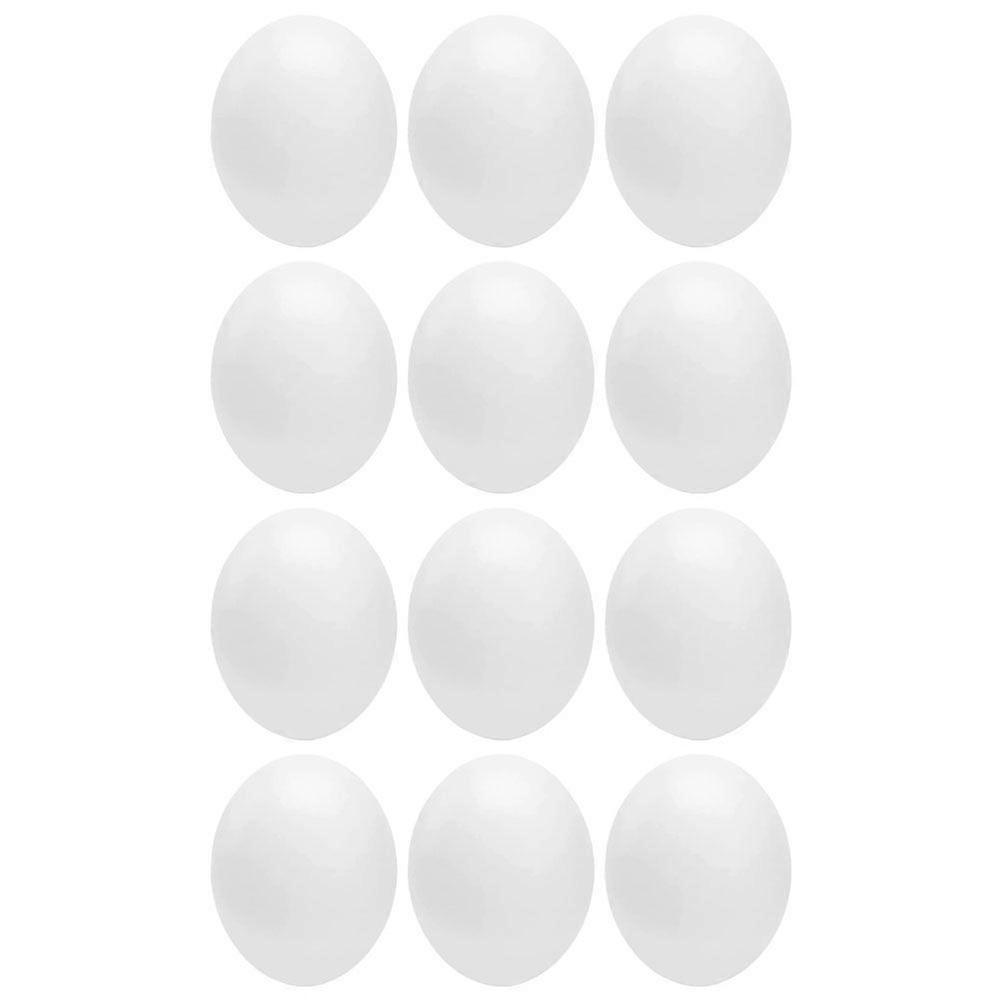 12Pcs Delicate Simulated Eggs Multi-function Plastic Eggs Household Egg Props Bird Accessory