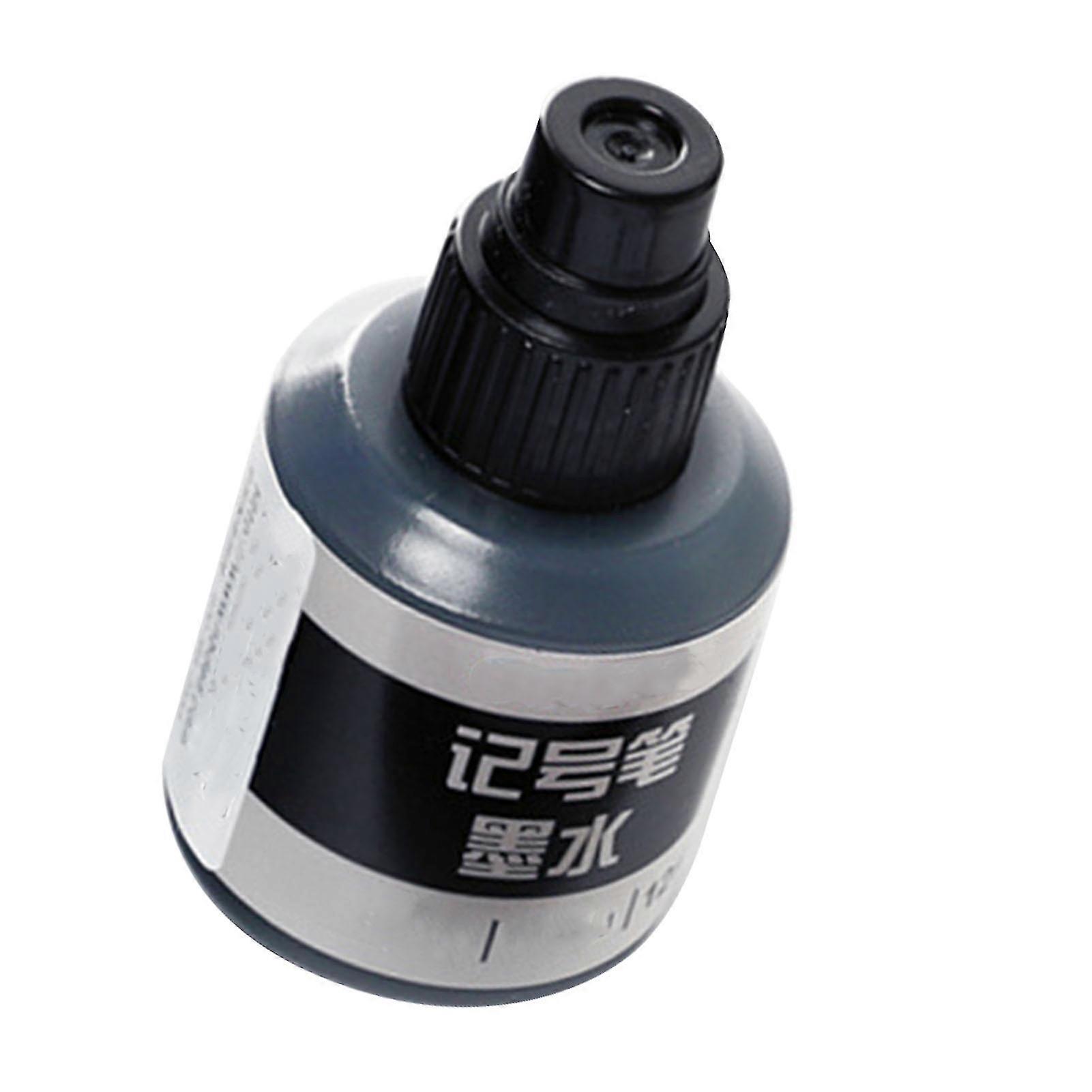 Marker Ink Waterproof Fade Resistant Quick Refilling Oil Marker Refill Ink with Drop Dispensing System 12ml Black