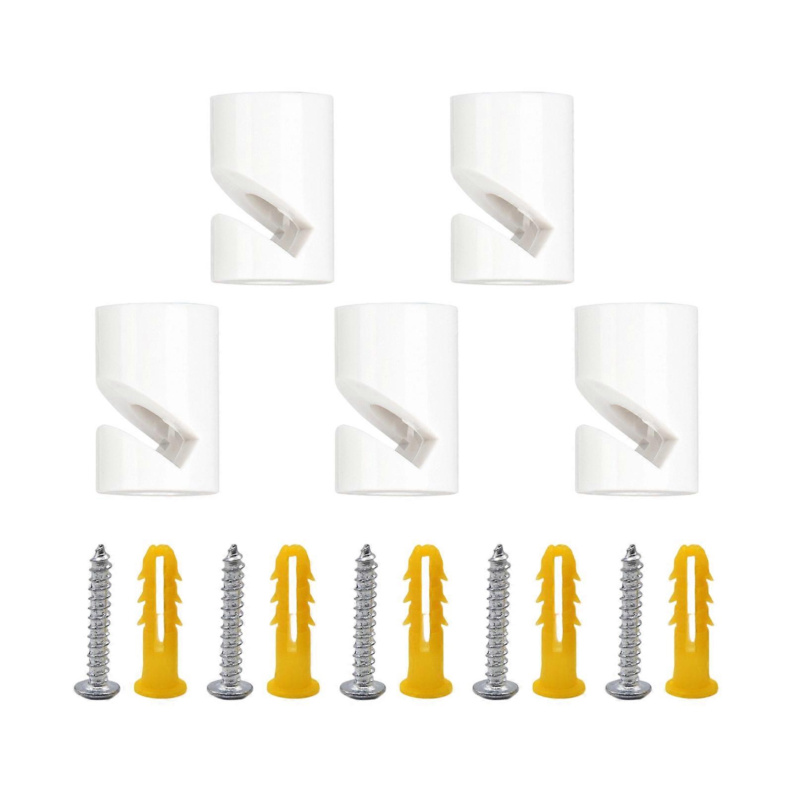 5Pcs Chandelier Cable Hook Power Cord Retainer Space Saving Cord Grippers Chandelier Wire Shifter for Ceiling Light  White