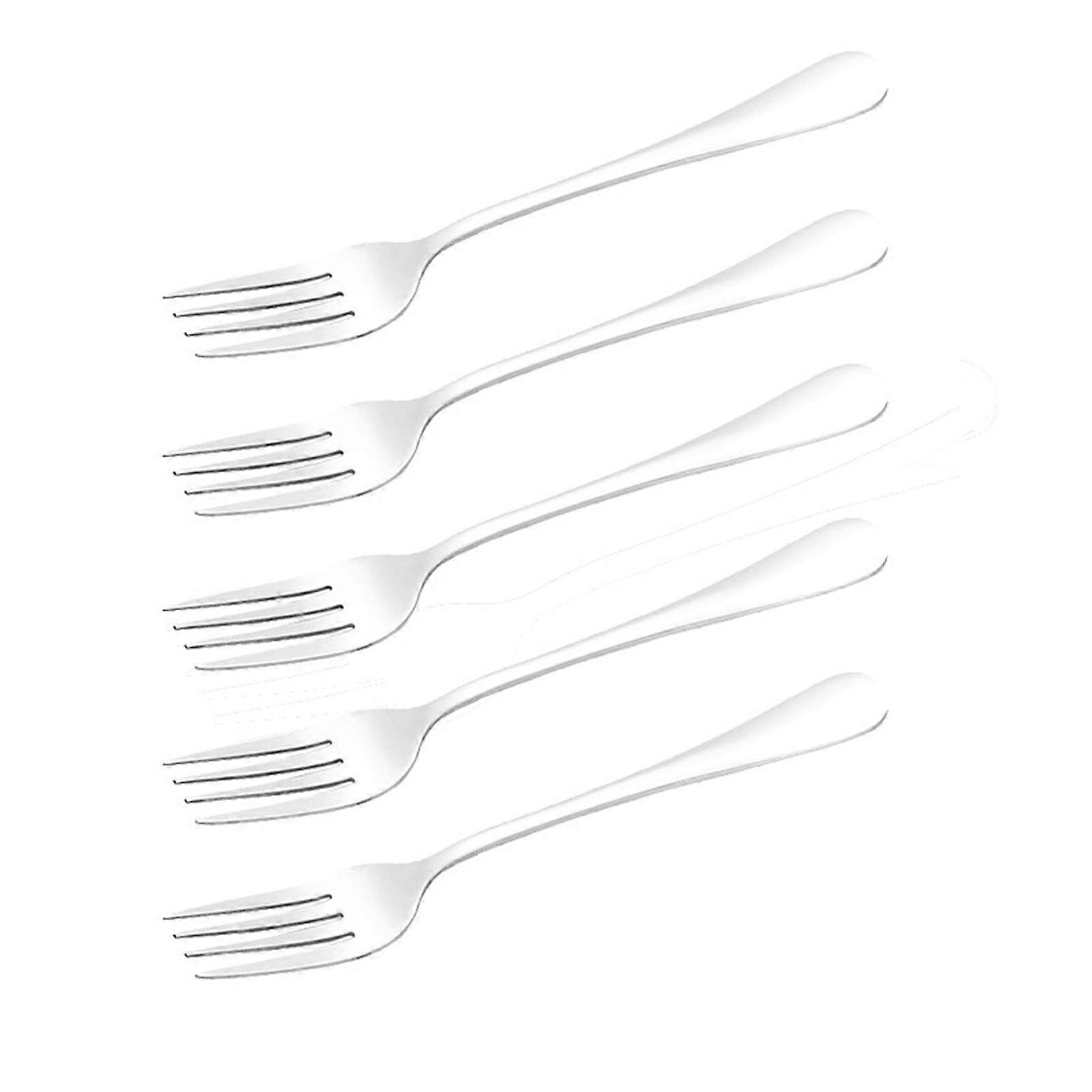 Flatware Clearance, Poaug Please Note When Placing An Order: 5Pc in A Pvc Bag 5Pc Stainless Steel Fork Silverwear Set Silver