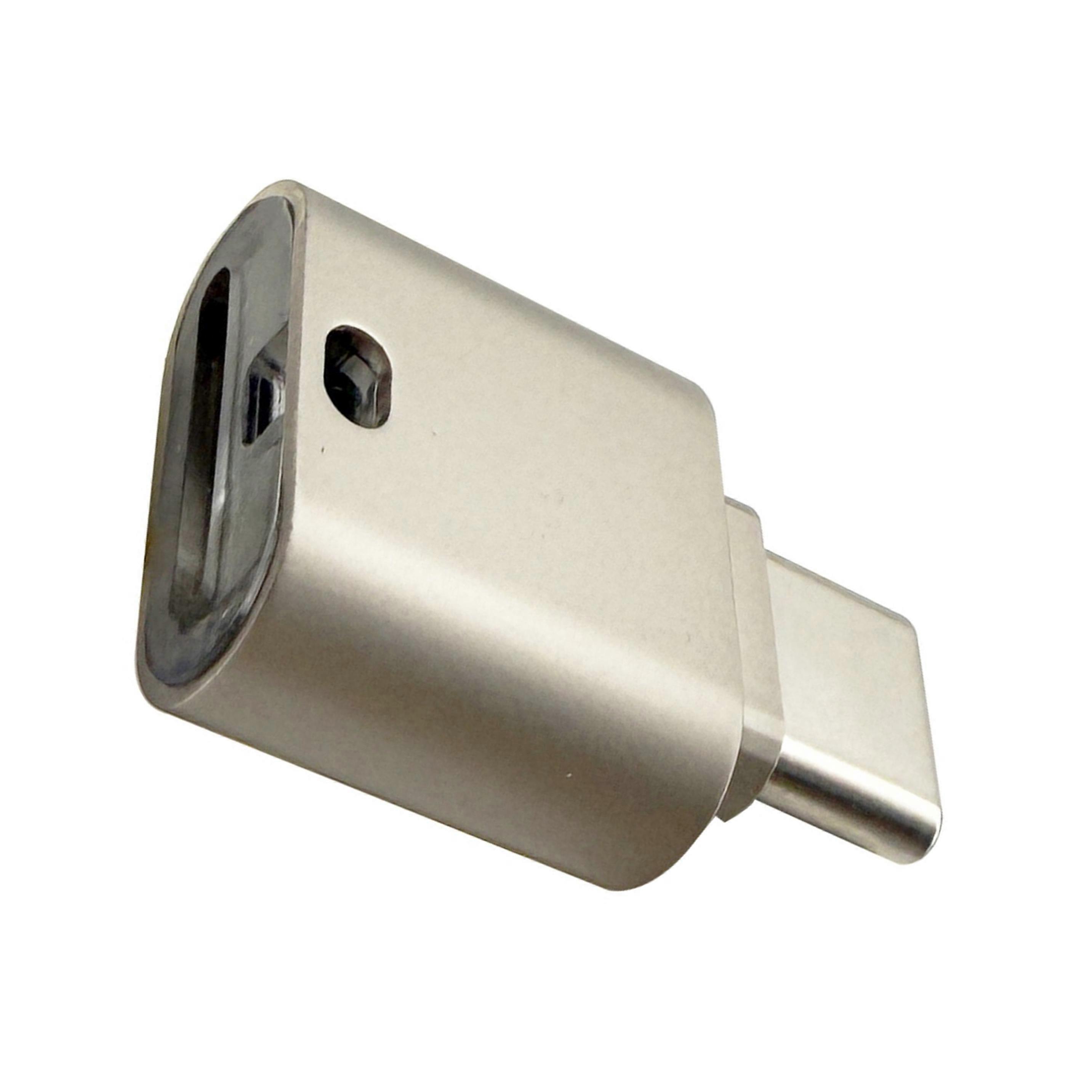Schnelle Geschwindigkeit Typ C Microed Card Reader Adapter für verschiedene Geräte Computer und Spielekonsolen Silber