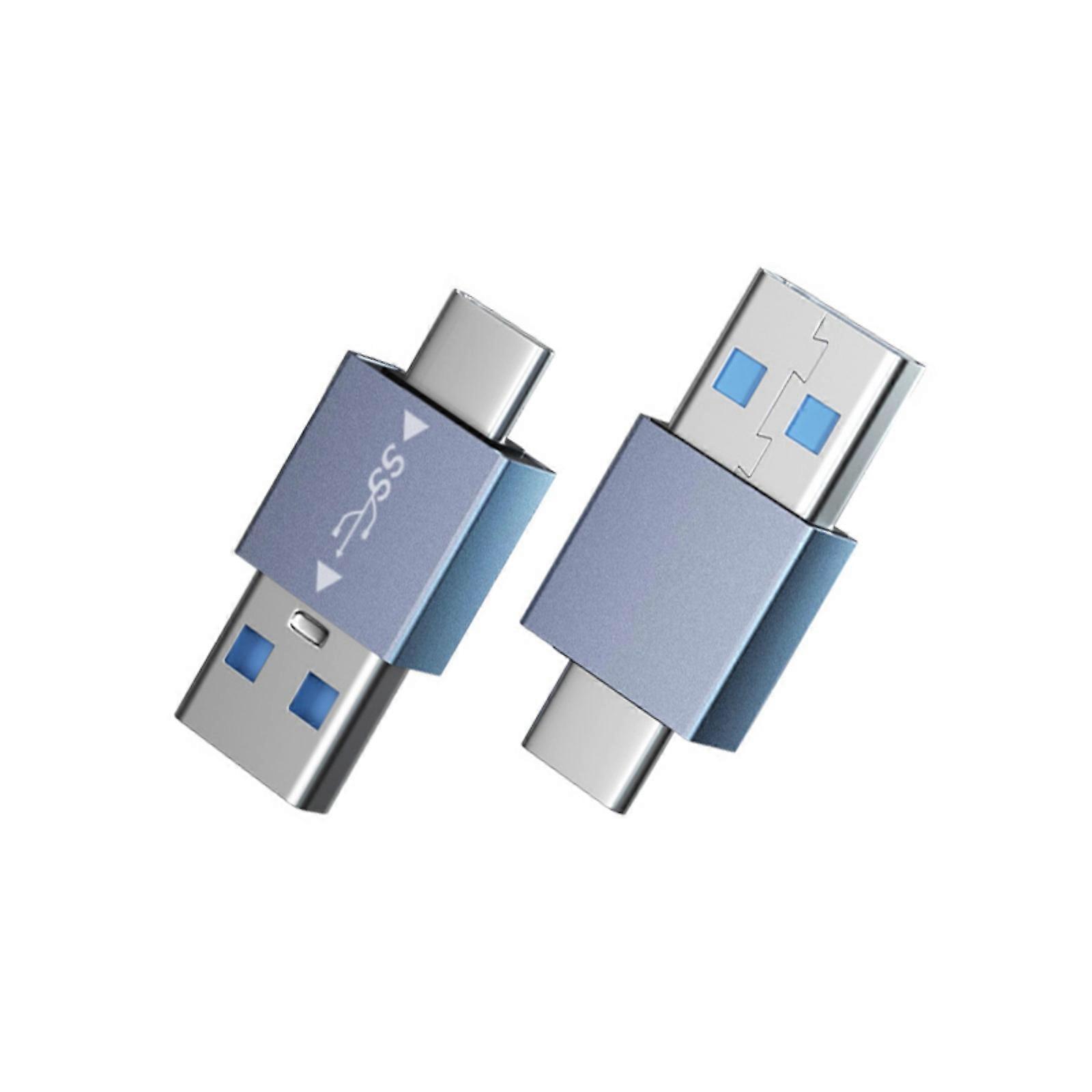 Set of 2pcs Aluminum Alloy USB Type C to USB 3.1 Adapter Supporting 10Gbps Data Speed and OTG Function Convenient Use Multicolor