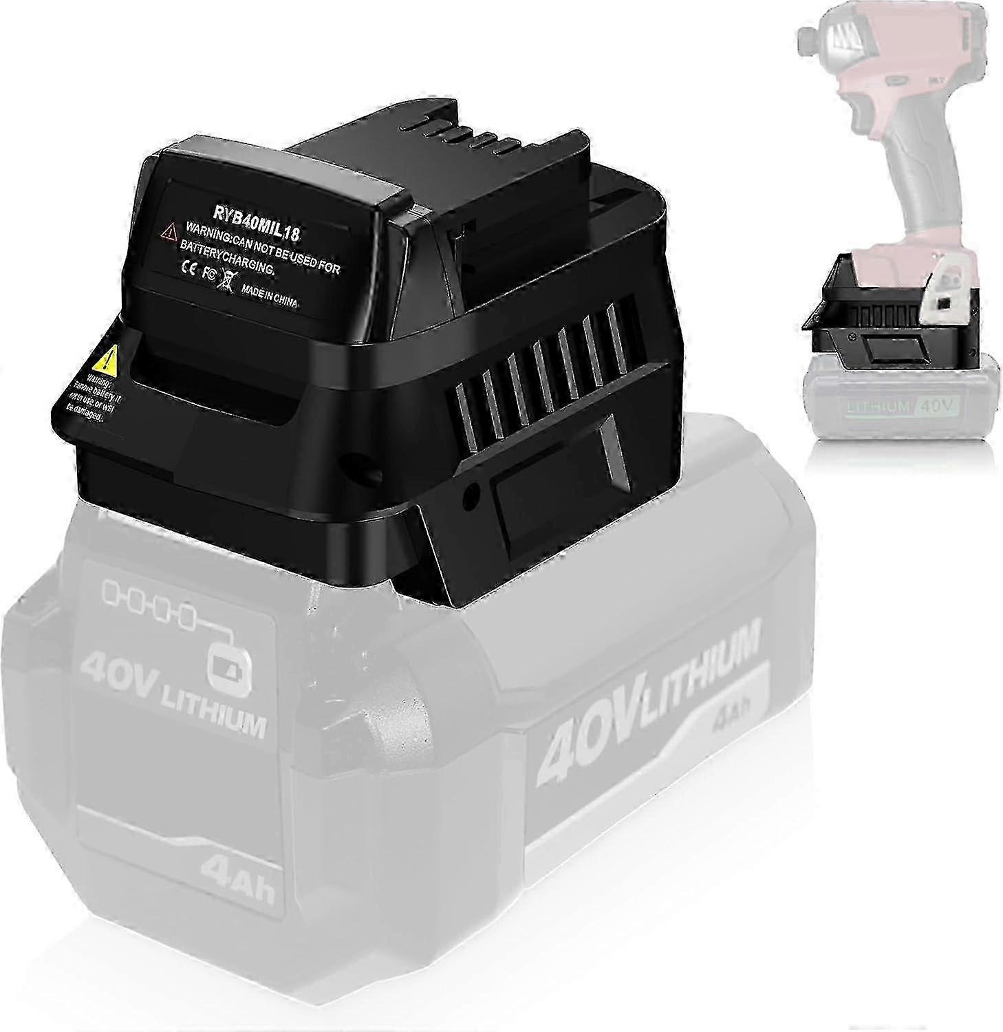 for Ryobi 40V to for Dewalt Battery Adapter for Ryobi 40V Battery Convert to Work for Milwaukee 18V For M18 Cordless Power Tool