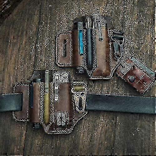 Leather Belt Loop Waist Multitool Sheath, Edc Pocket Organizer