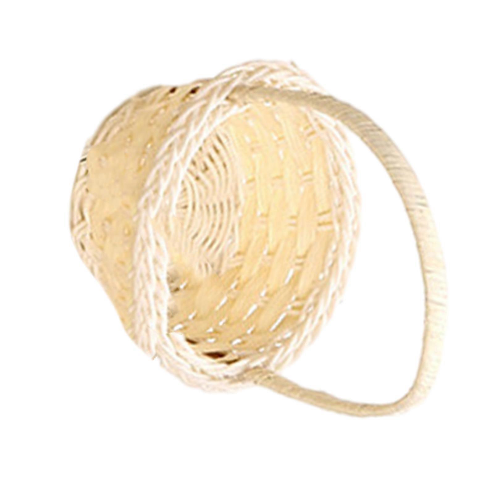 Panier de récolte tressé à la main, panier léger en osier avec poignée, idéal pour la décoration intérieure et multifonctionnelle (multicolore).