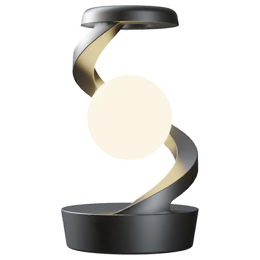 3D Levitating Ball Lamp RGB Floating LED Night Light Floating and Spinning in Air with LED Moon Lamp Grey