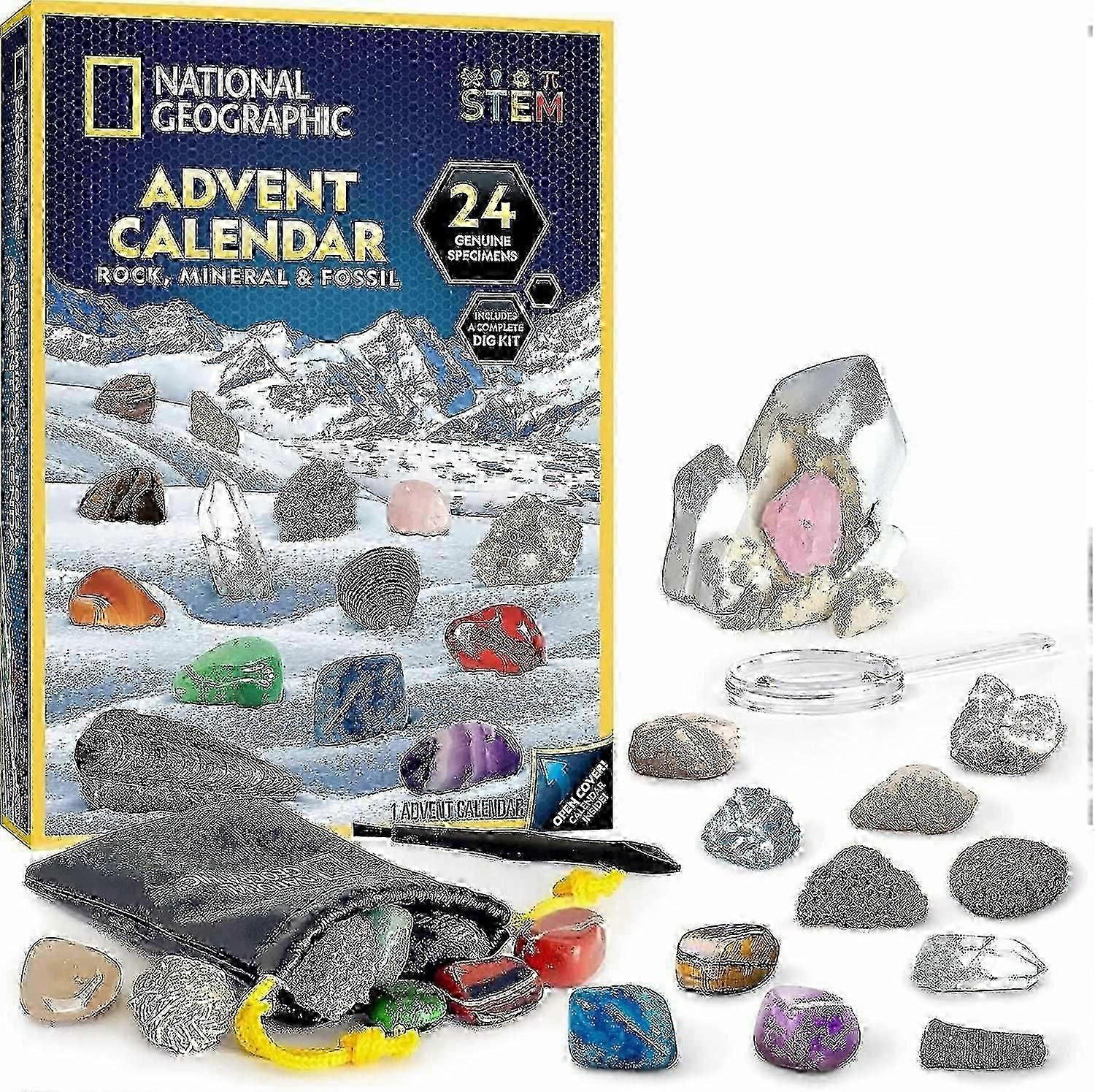 Geology and Rocks Christmas Advent Calendar 2025 - A complete gemstone advent