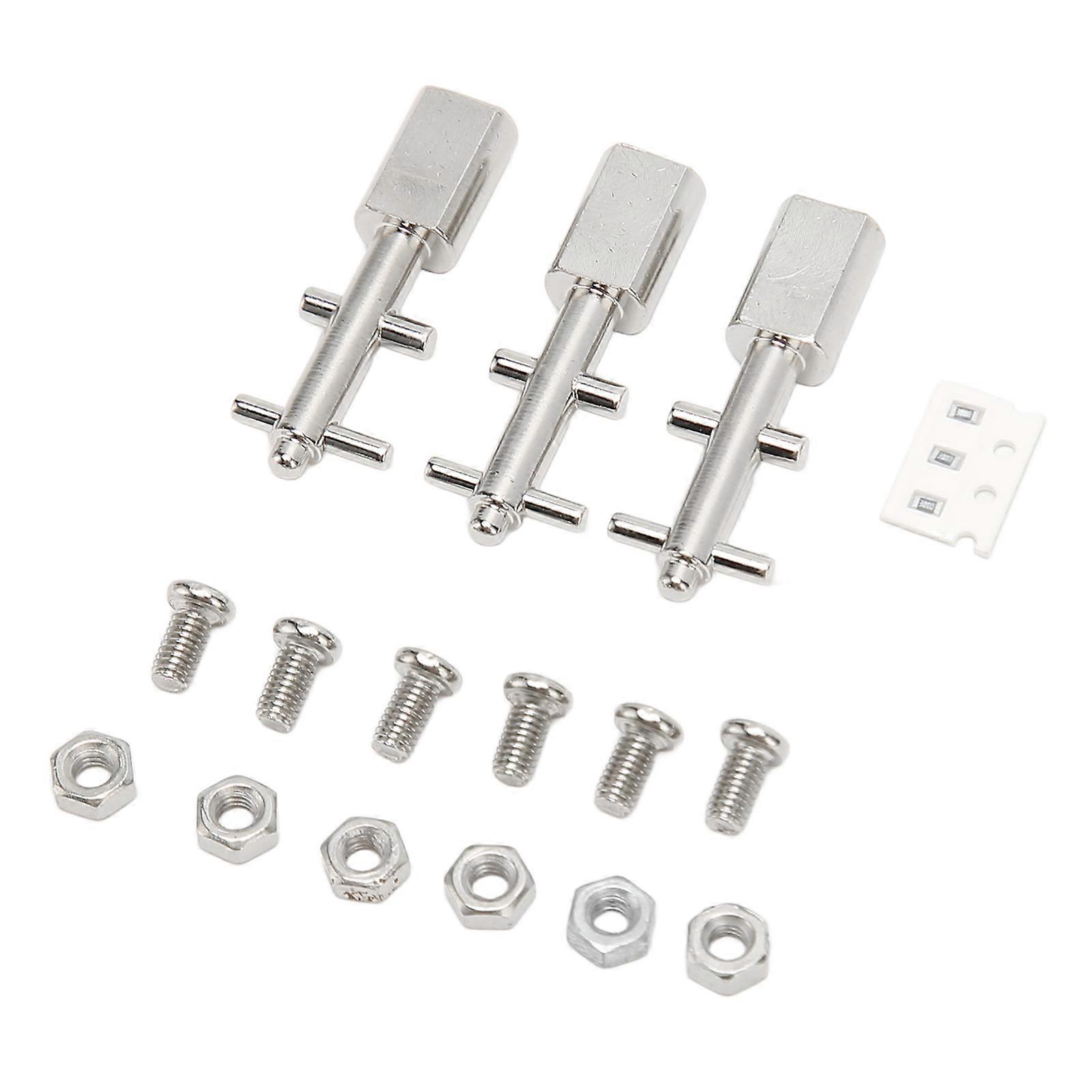 3pcs Toggle Switch Matte Chrome Coating Heavy Duty Toggle Flick Switch with Button for REVOX B77 B710 for STUDER A710 PR99