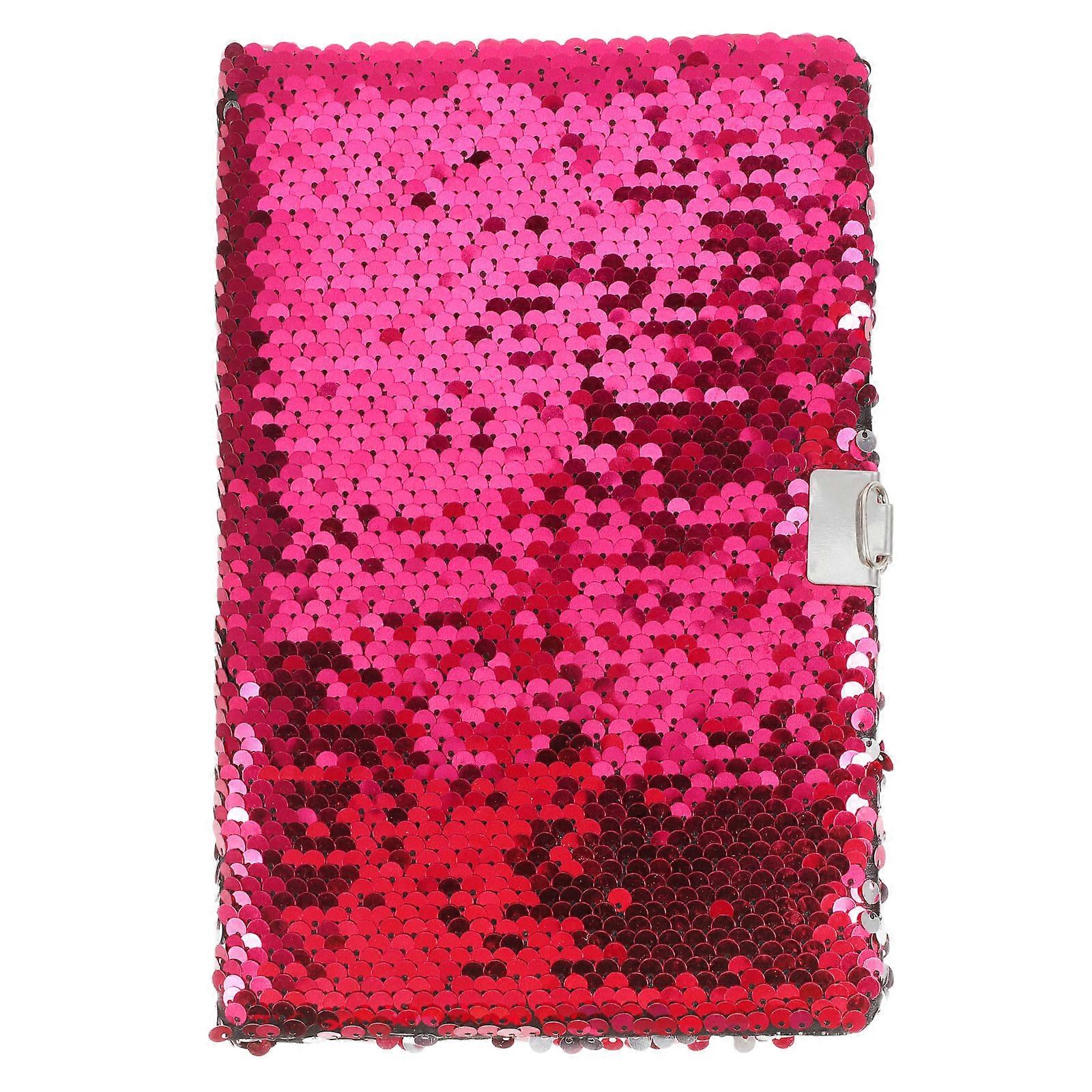 Rosy Reversible Sequin Notebook with Lock for Kids Diary Journal