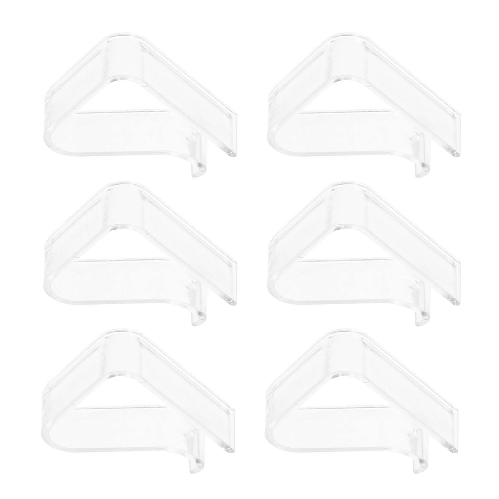 6pcs Transparent Clear Tablecloth Clips for Holding Down Table Cloth Small Home Accessories