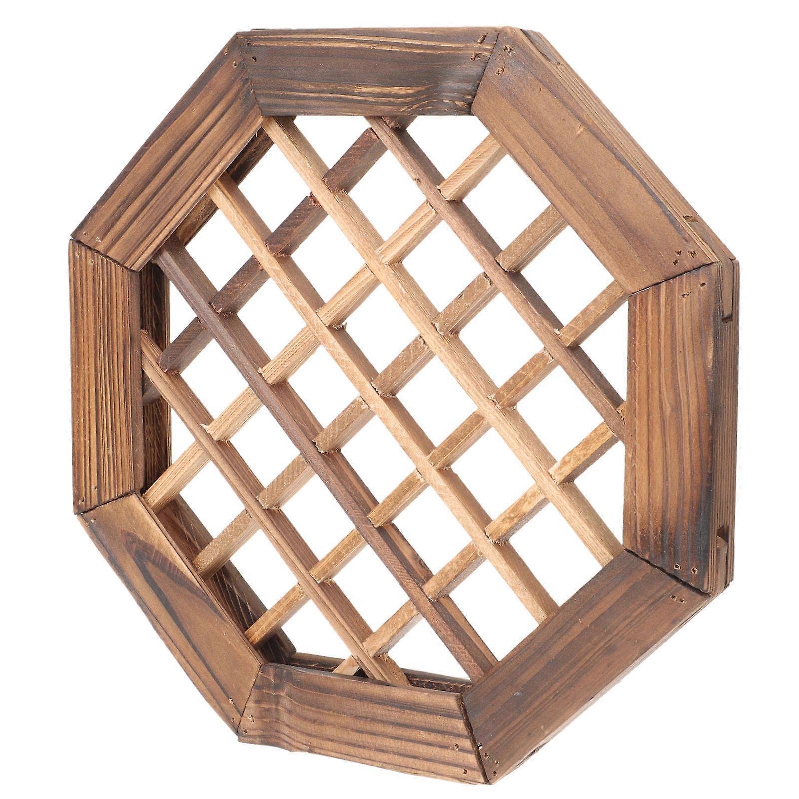 Vintage Window Frame for Home Decor 5Pcs Rustic Style Light Brown Wood