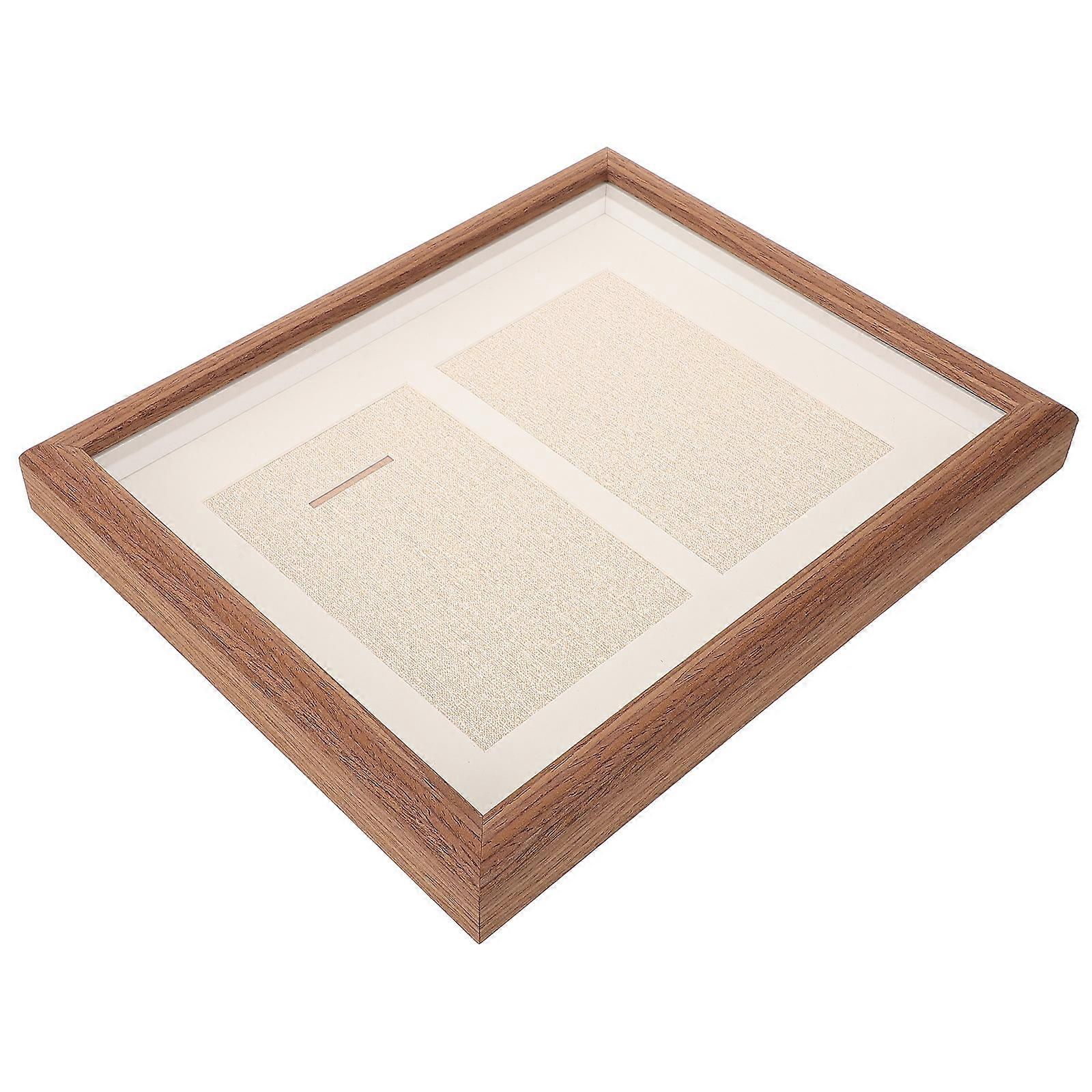 Decorative Medal Frame Wooden Display Case for Decoration Coffee