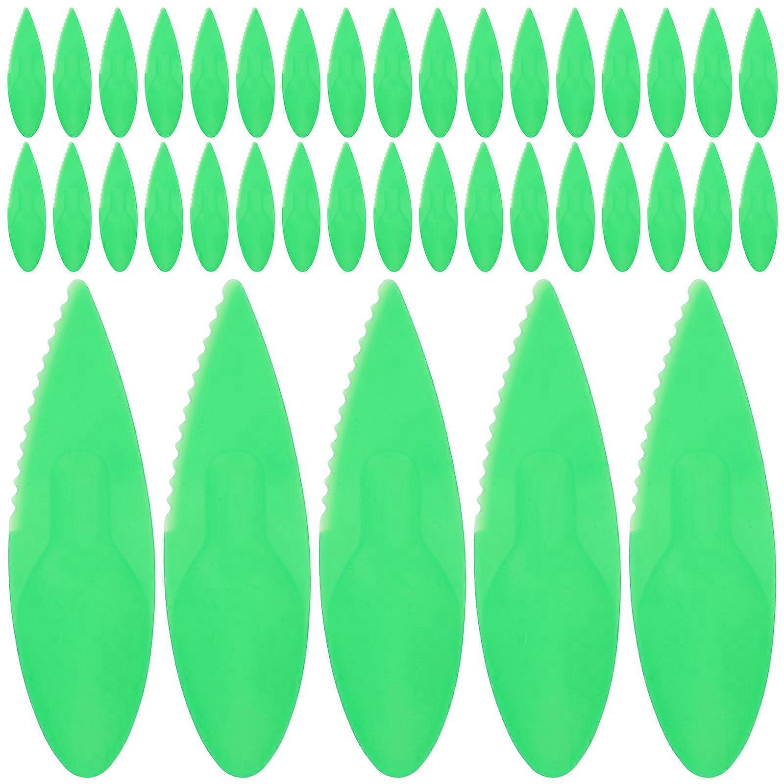 Kiwi Cutter Tool for Fruit Peeling and Scooping 50Pcs Plastic Spoon