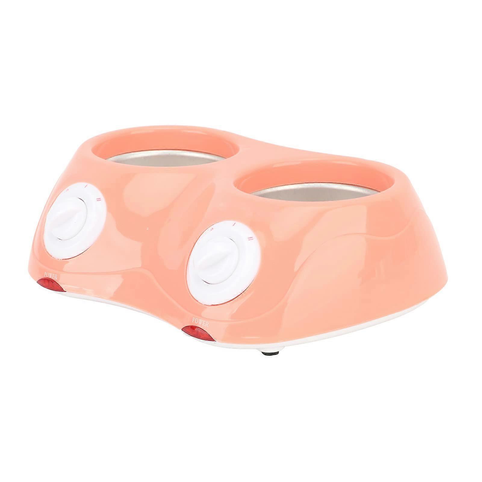 Electric Chocolate Fondue Pot with Dual Pots for Fast Melting and Desserts, Pink