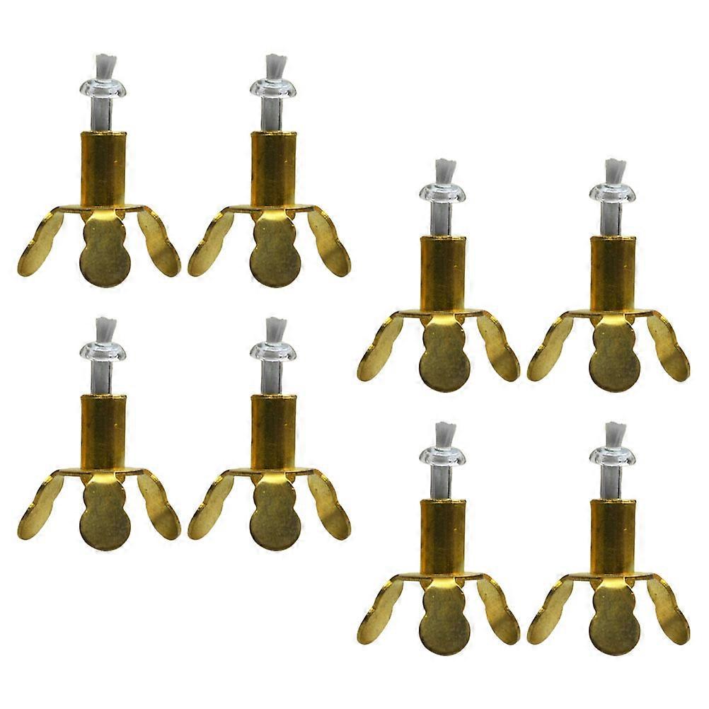 Lamp Wick Holder Tripod for Oil Lamp Use with 8Pcs Set in Golden Alloy