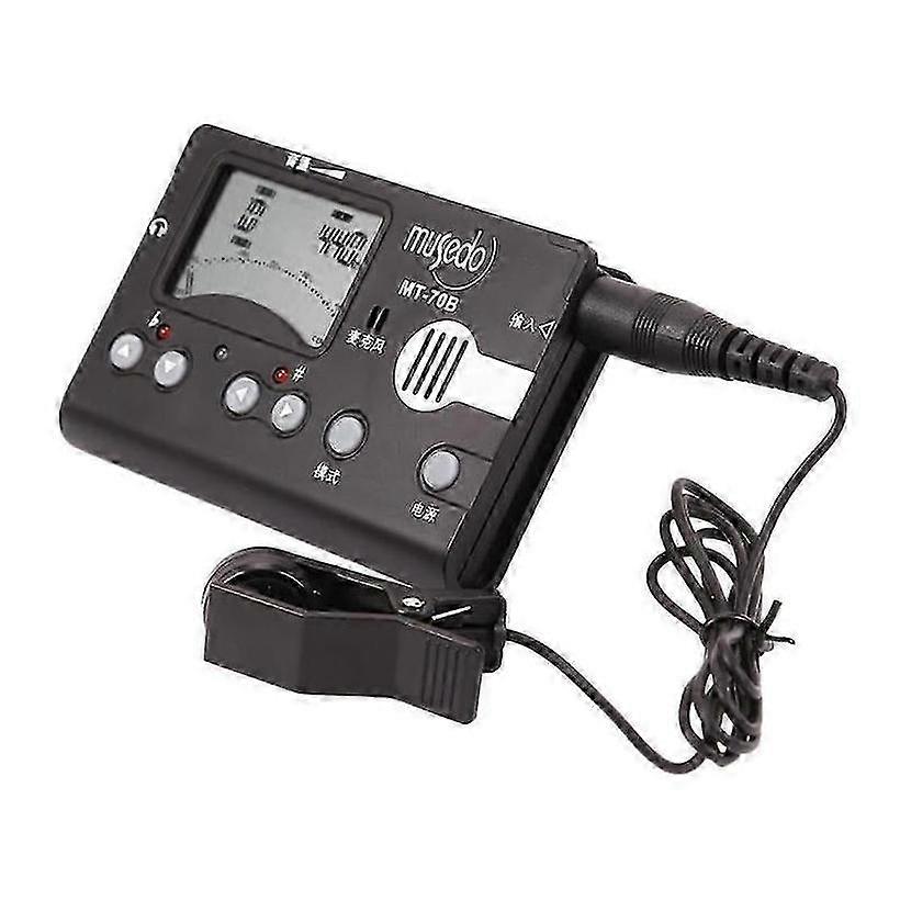 MT-70B Clip-on Tuner LCD Display Metronome Microphone