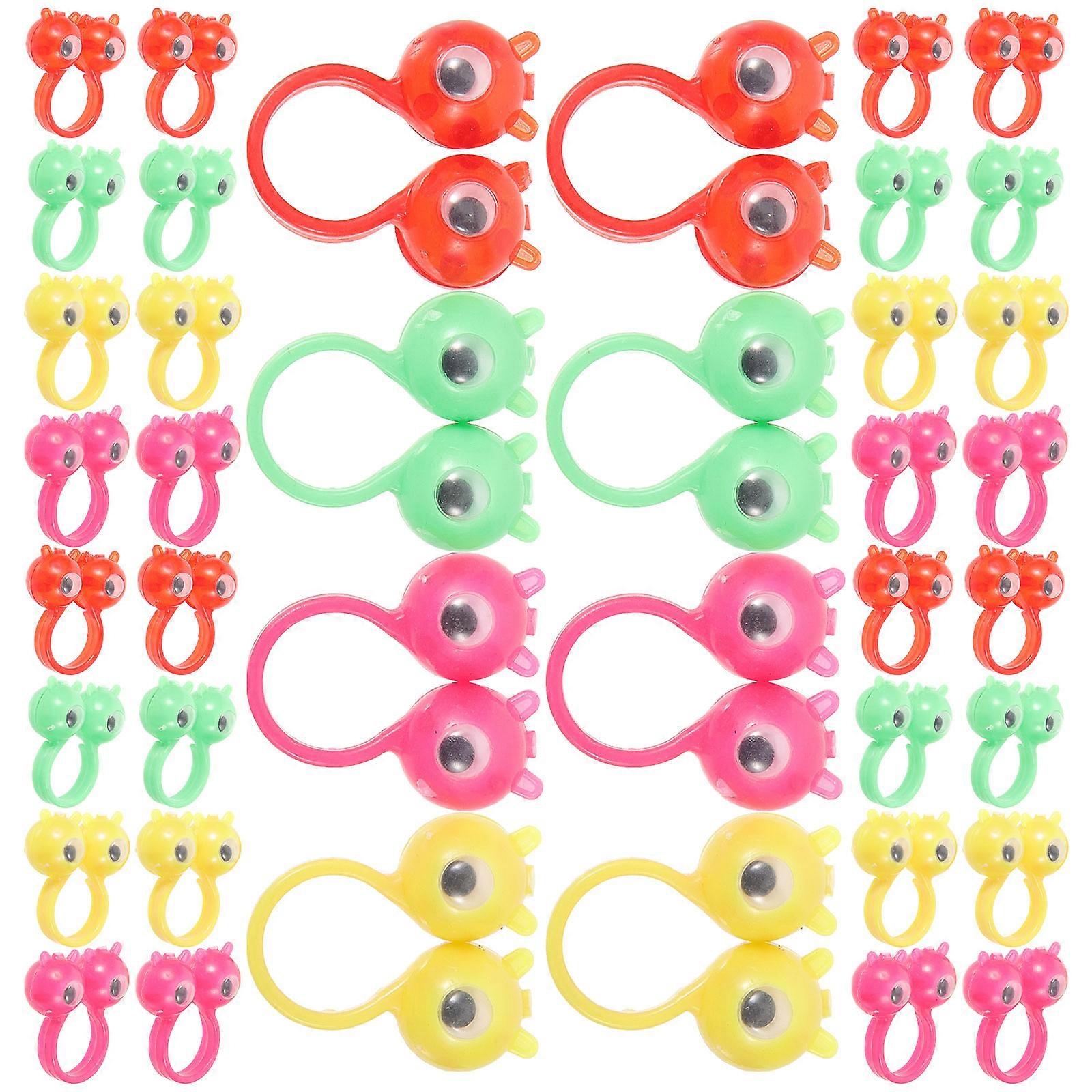 Interactive Eye Ball Ring 100 Pcs Eyeball Finger Puppet Toy For Children Great For Creativity Development During