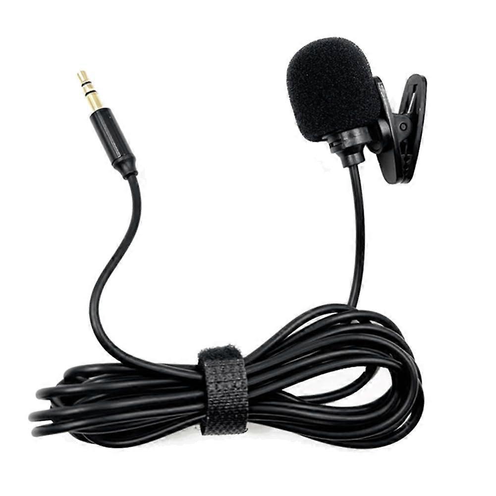 Lavalier Microphone 3.5mm Plug Wired Mini Stereo Mic For Camera Sound Card PC Desktop Computer 2M