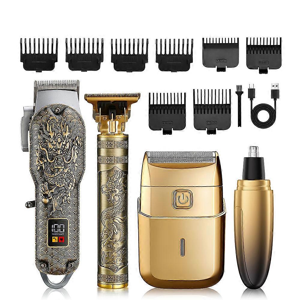 Four in one USB electric beauty kit, hair trimmer, beard trimmer, electric nose hair trimmer, suitable for daily shaving