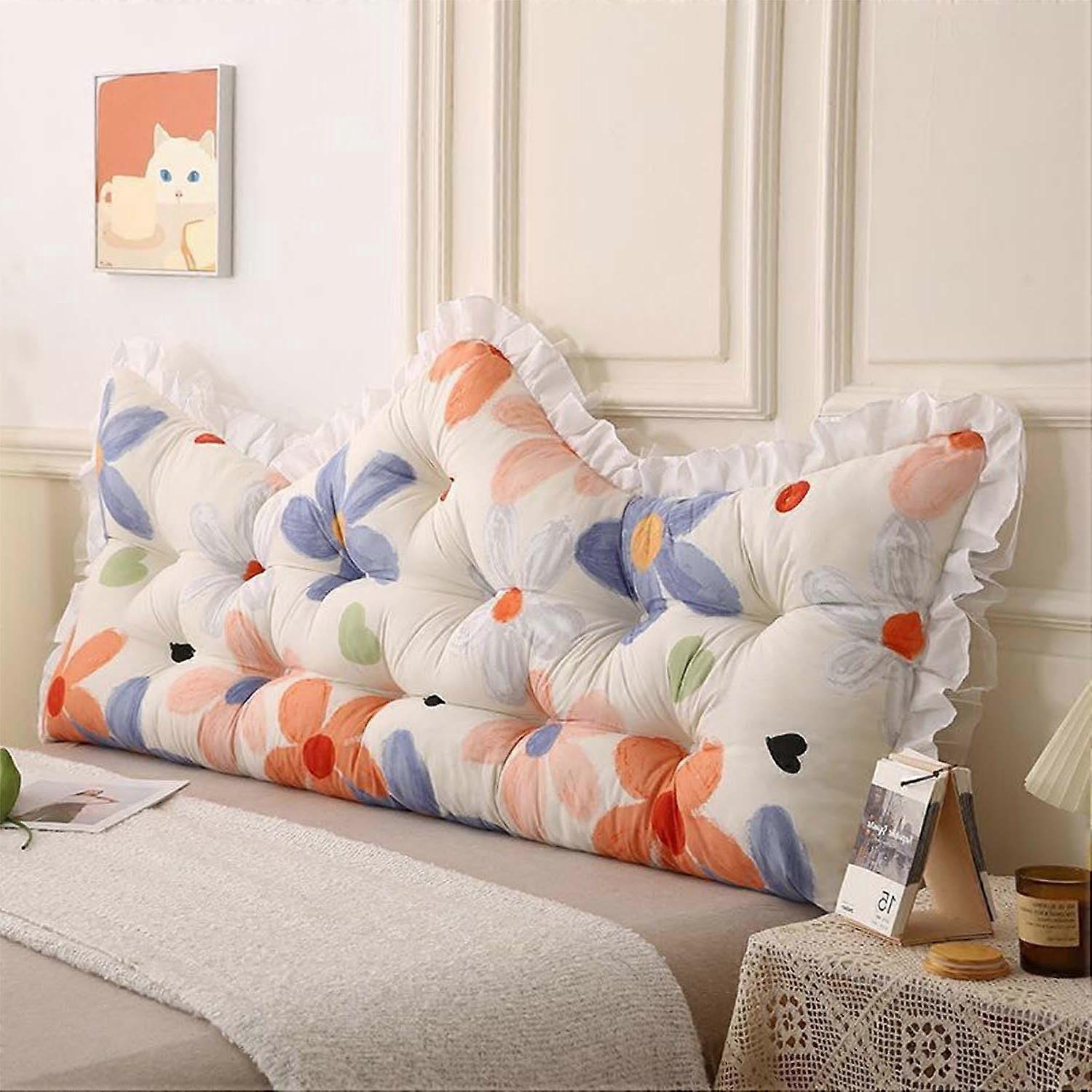 Reading Pillow with Ergonomic Back Support and Washable Cover, Large Bed Backrest 180x65cm