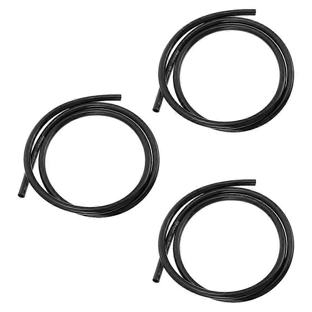 Polyurethane Fuel Hose for Motorcycle Reliable 3Pcs Black Items