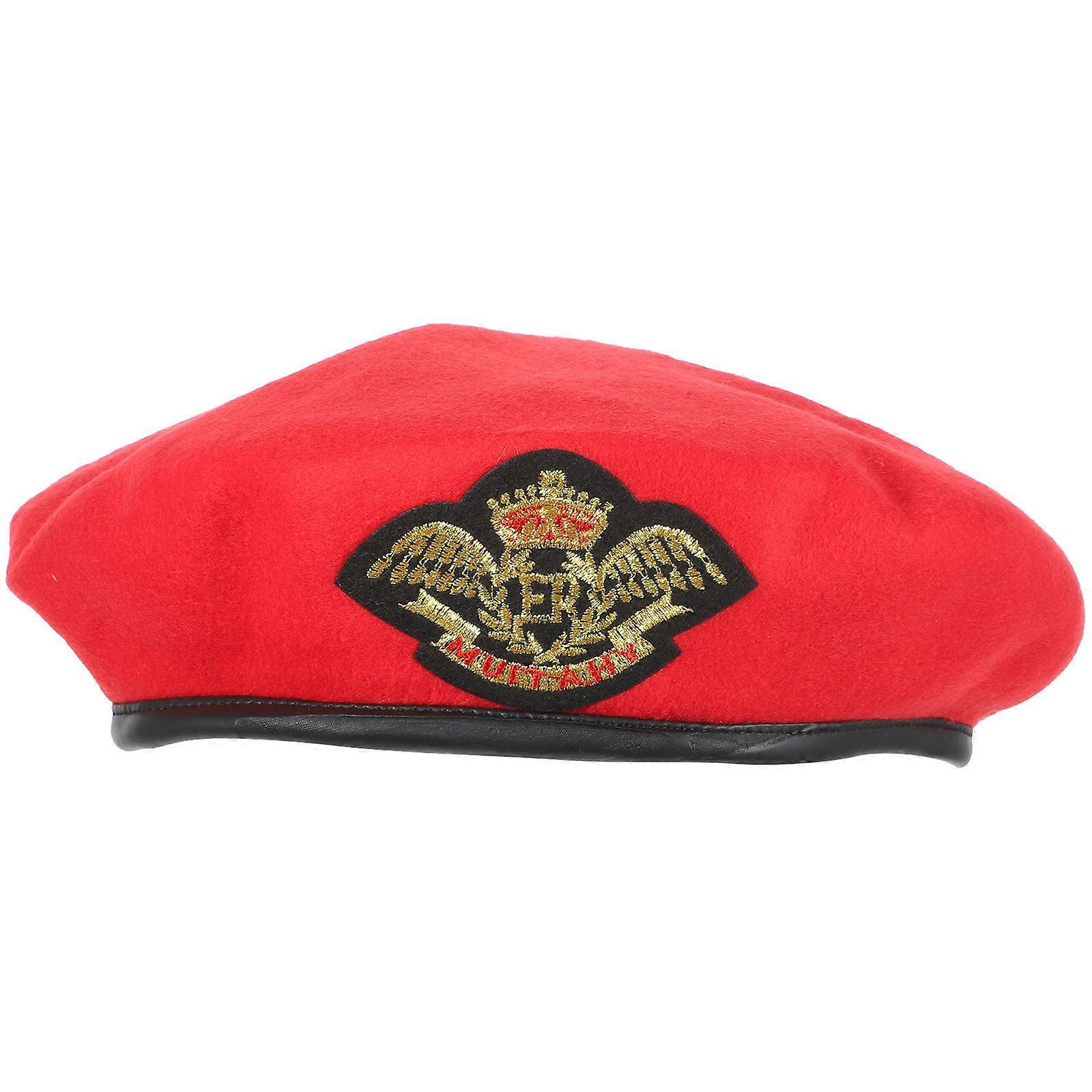 Boat Captain Hat Captain Hat for Decorating 1 Piece Red Wool-Like Fabric