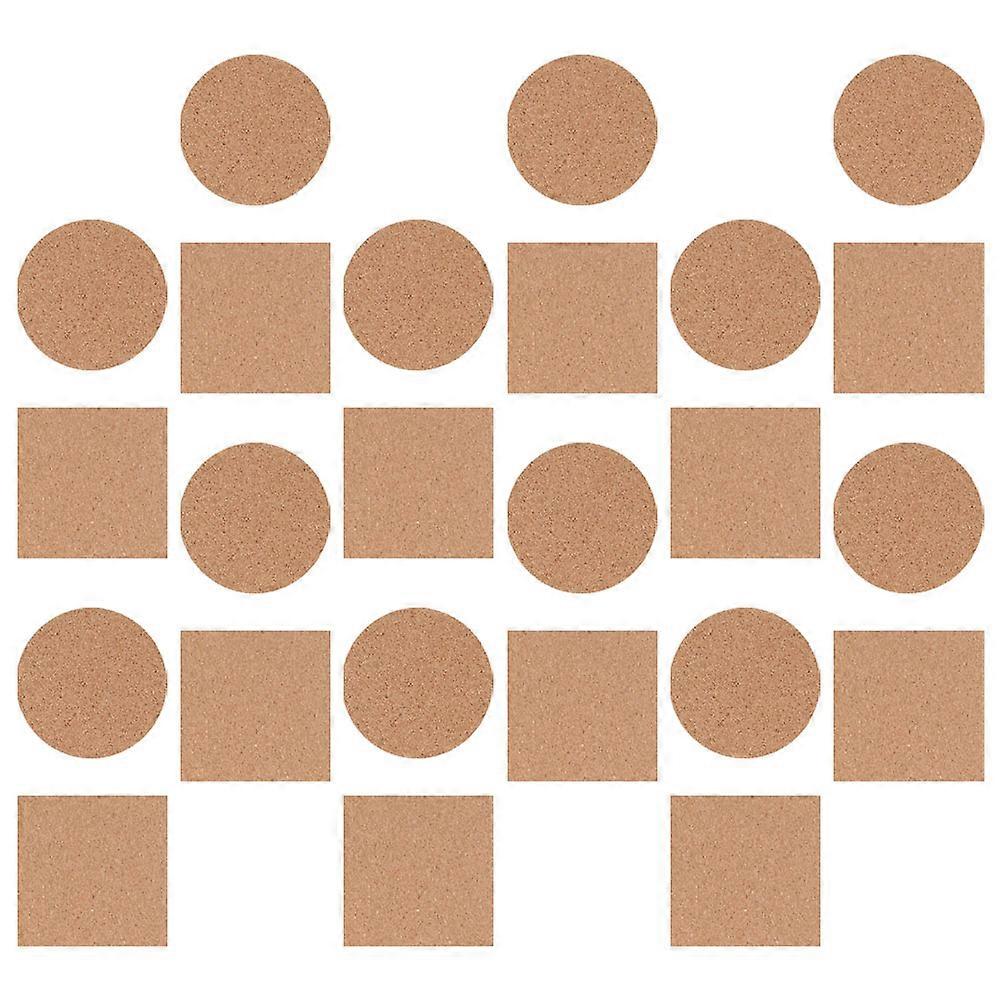 Self-Adhesive Cork Pads Insulation Mat for Holding Cups 24Pcs Set