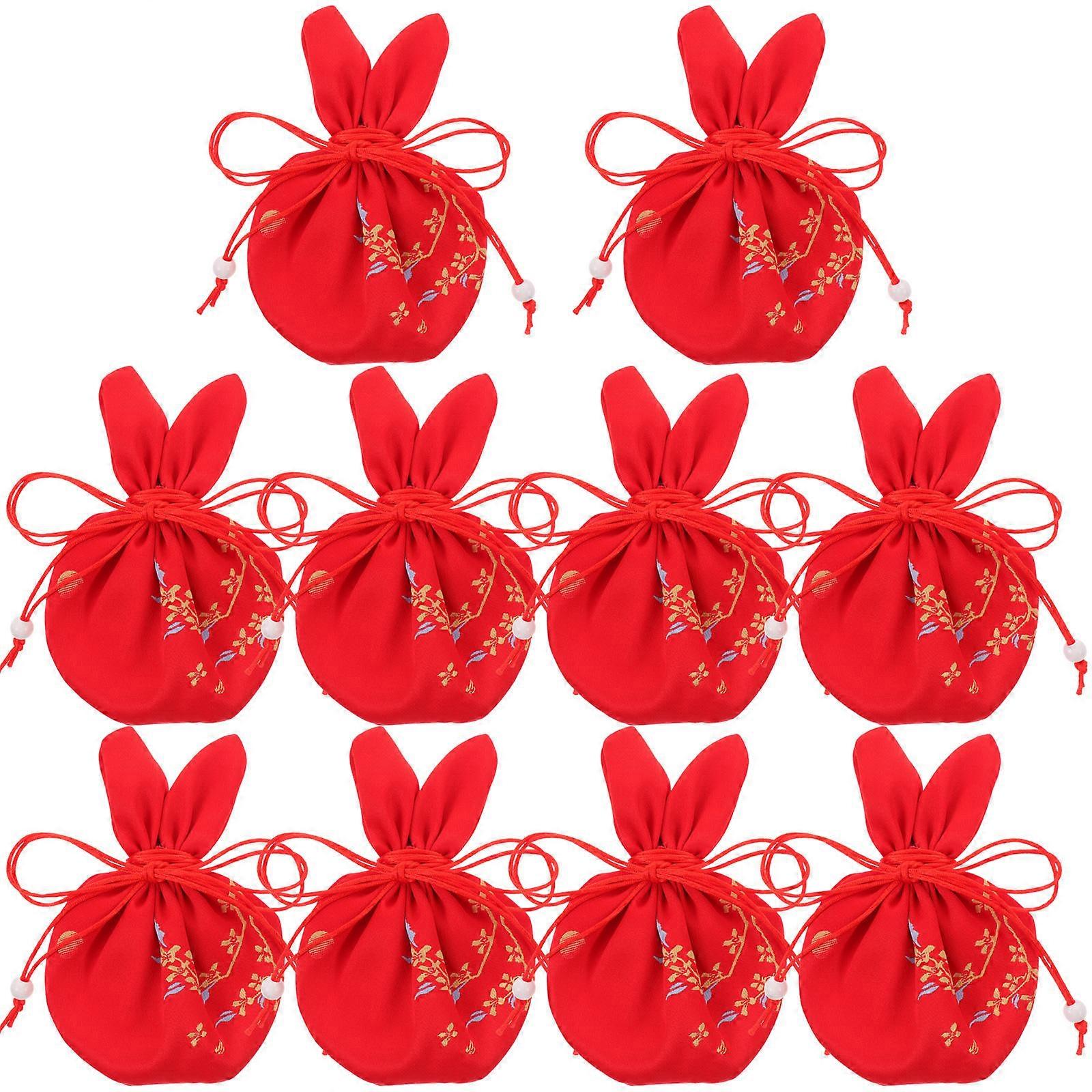 Lavender Sachets Bags Empty for Storage Use 10Pcs Red Drawstring Sachet Bags