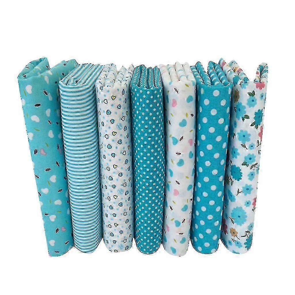 7pcs Cotton Craft Fabric Bundle Patchwork Squares Quilting Sewing Patchwork Diy 26-27s