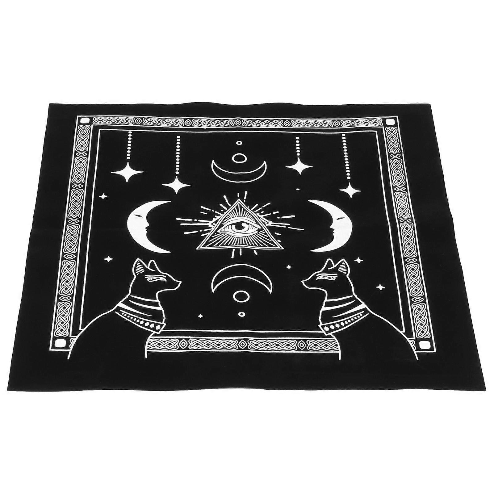 Tarot Tablecloth Prop Decorative Cloth for Divination 4Pcs Multi