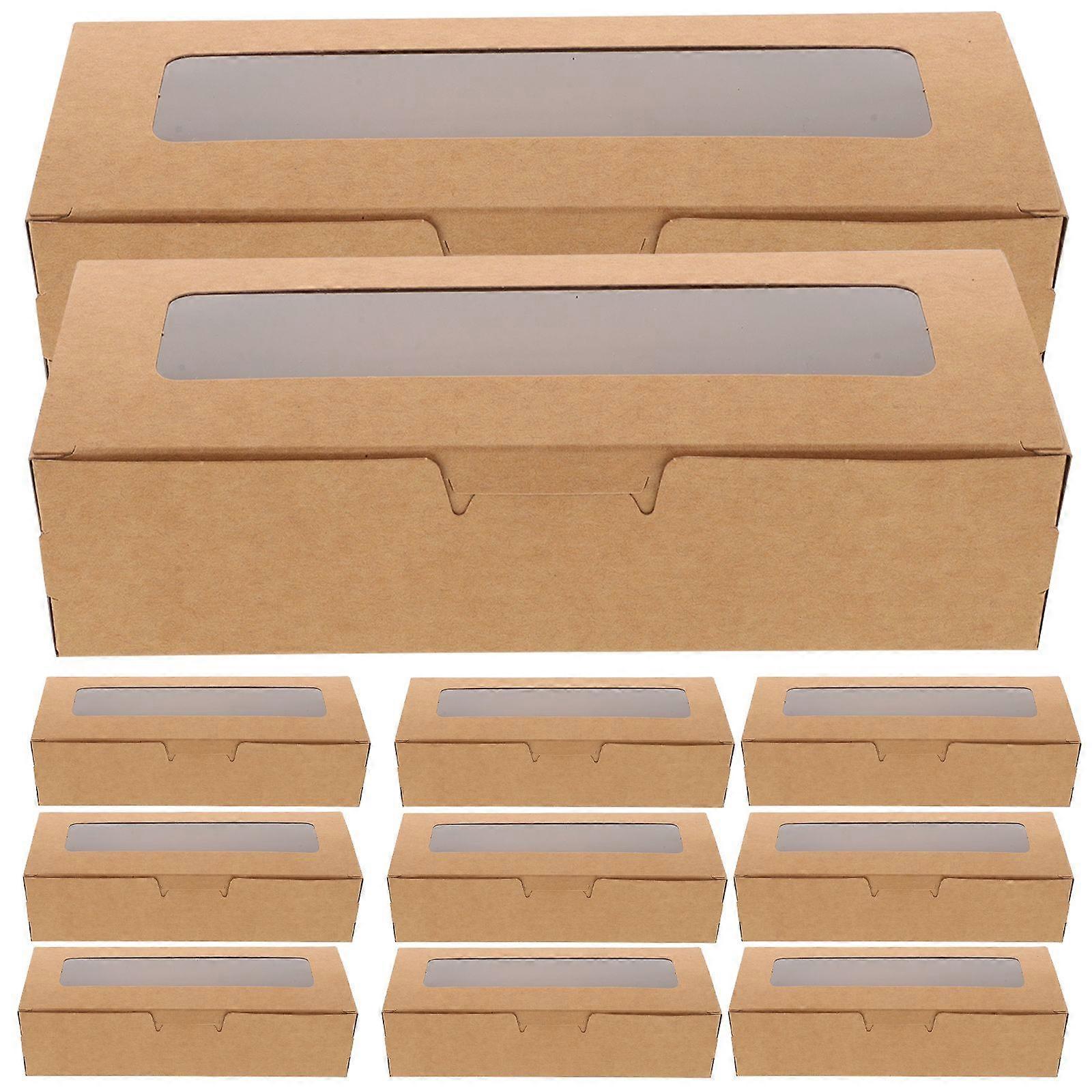 12pcs Treat Boxes Cookie Packaging Boxes Baking Dessert Boxes Macaron Boxes