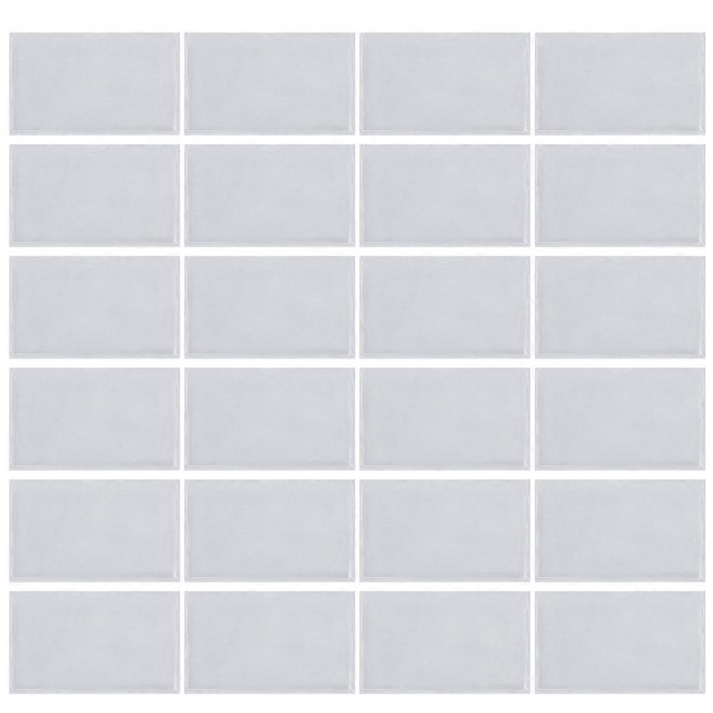 Holder Self-Adhesive Plastic Pockets for Organizing Use 48Pcs Transparent