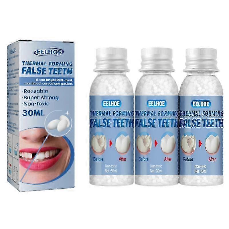 13pcs Temporary Tooth  Kit with Moldable Denture  Beads for Emergency Tooth Replacement