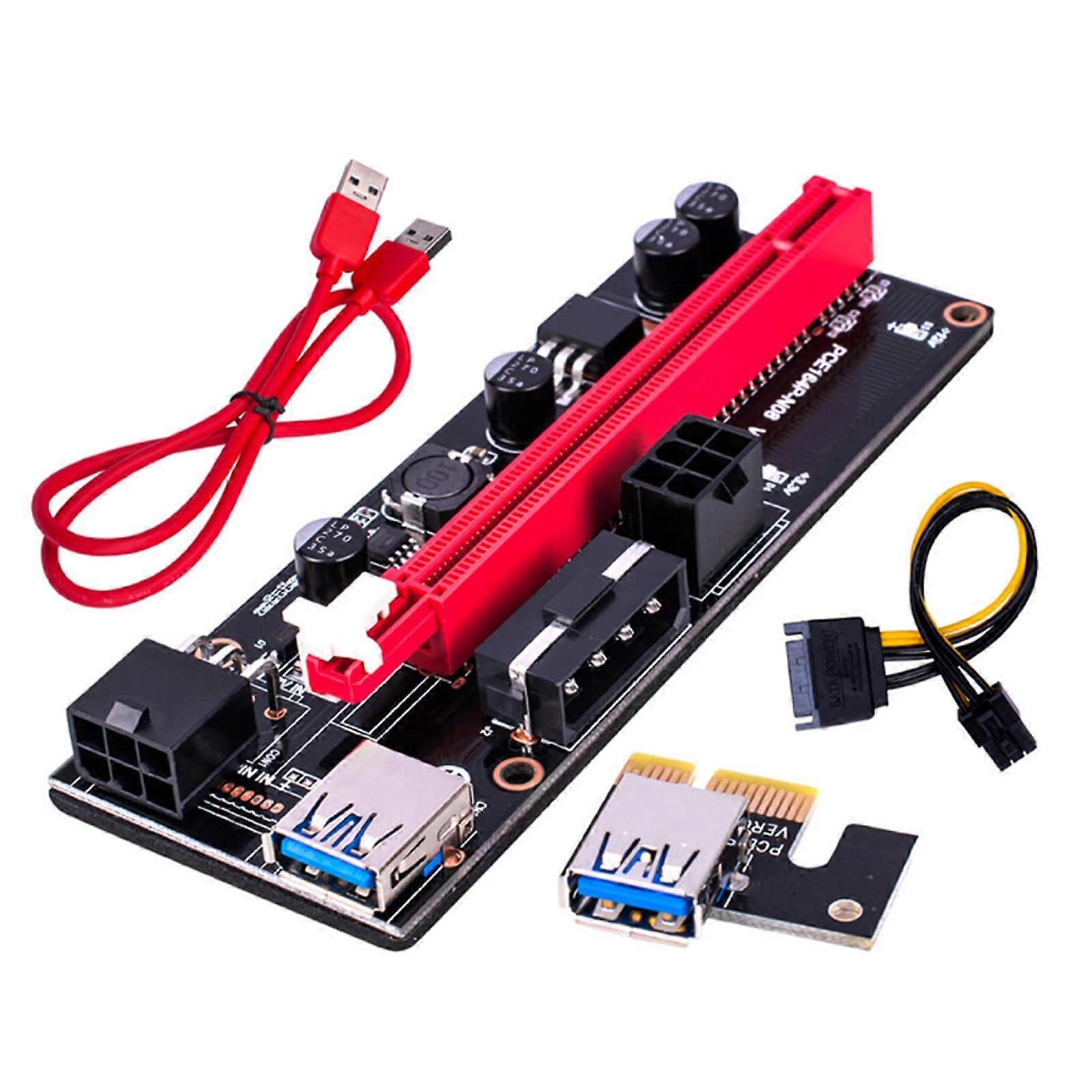 PCIE Riser Card with USB 3.0 Cable GPU Extension Adapter 009S for Stable Power and Easy Install