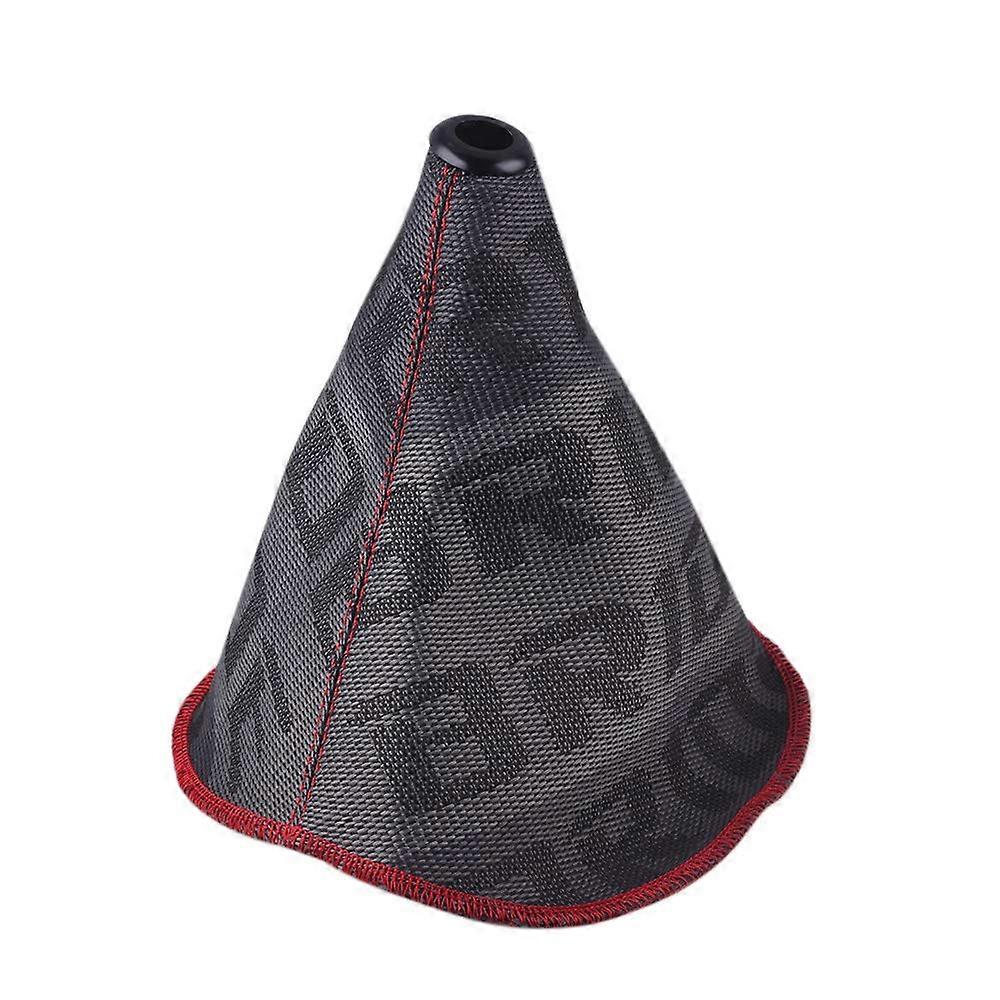 Car Shift Boot Cover Universal Fit Gray Fabric for Manual and Automatic with Durable Stitching