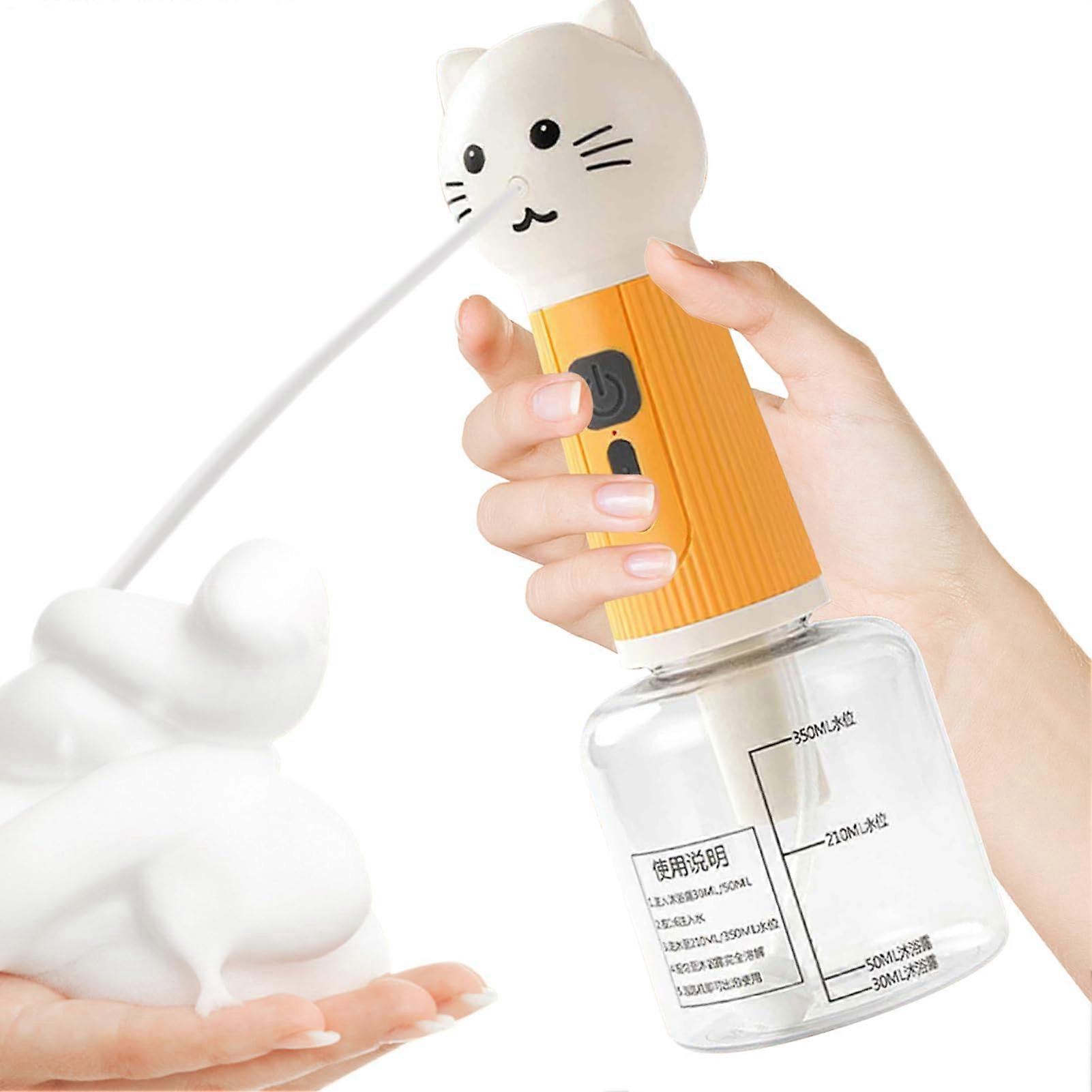 Dog Shampoo Dispenser USB Rechargeable Automatic Pet Bath Foamer with Easy Foam Control