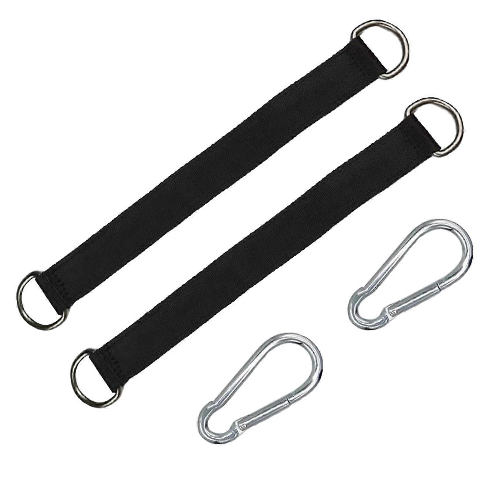 Hammock Straps Adjustable Tree Swing Weatherproof Nylon with Carabiners and DRings for Camping