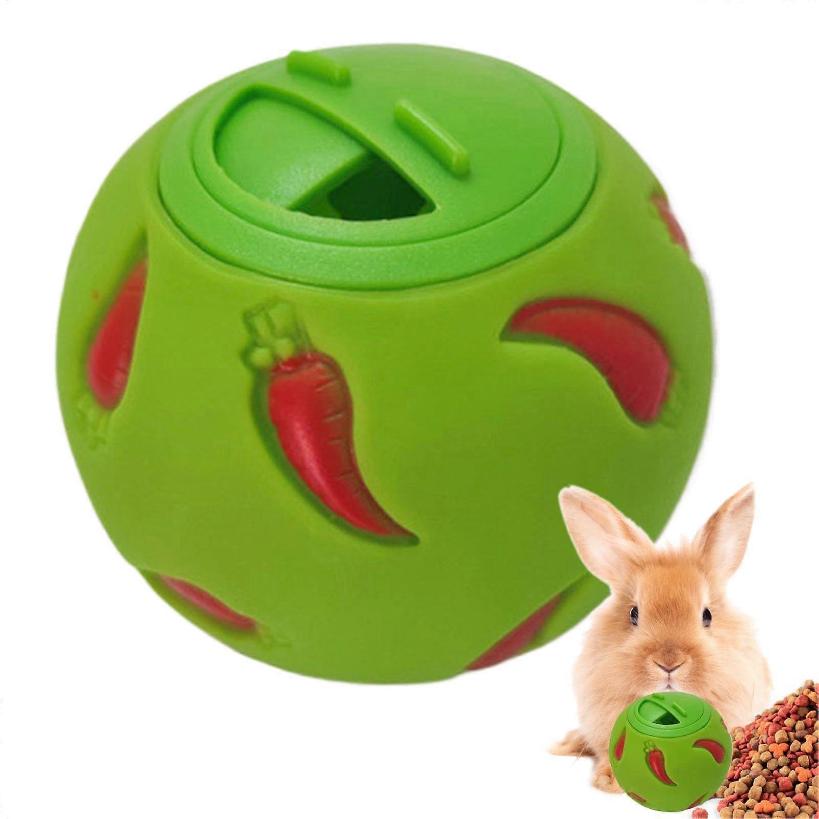 Small Animal  Ball Hamster Snack Dispenser Interactive Durable Easy Clean Toy Green