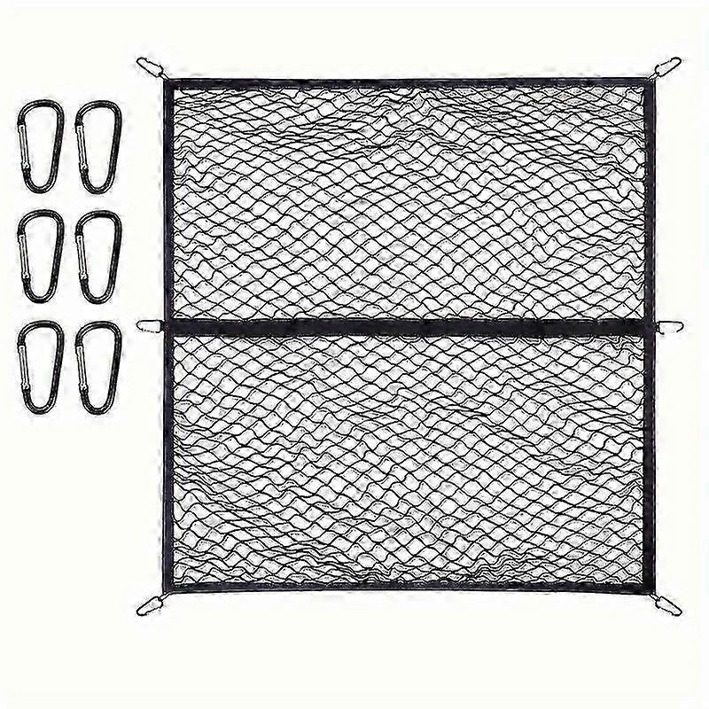 Pickup Truck Cargo Compartment With Single-layer Flat Net And 6 Hooks