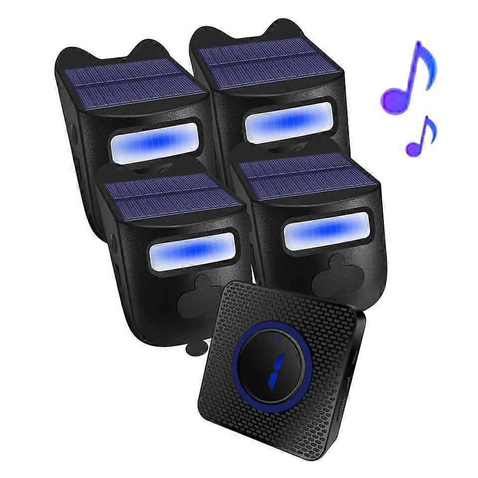 Solar Wireless Driveway Alarm with Long Range Infrared Motion Sensor for Outdoor Security