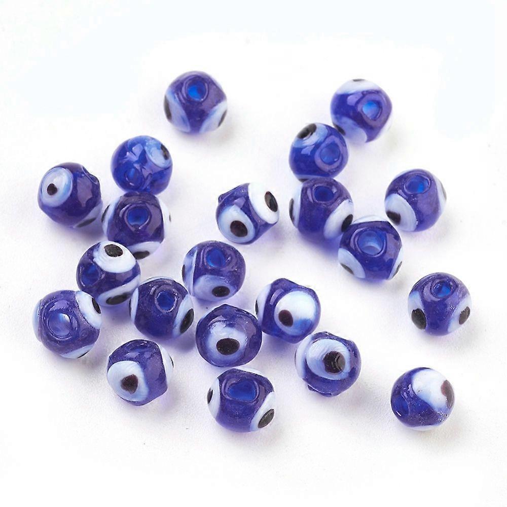 Handmade Lampwork Beads Blue 6mm Hole: 1.5~2mm