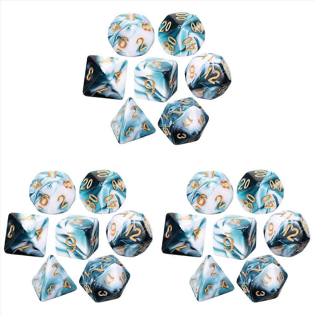 7 Pieces Polyhedral Dice Set for DND Role Playing 