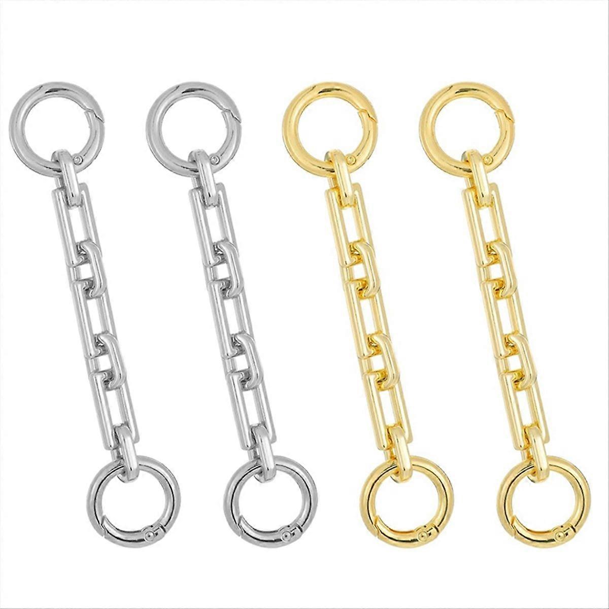 Extensor de Alça de Bolsa de 4,5 Polegadas, 4 Pcs Extensor de Bolsa Corrente Corrente Encantos Correntes Curtas para H