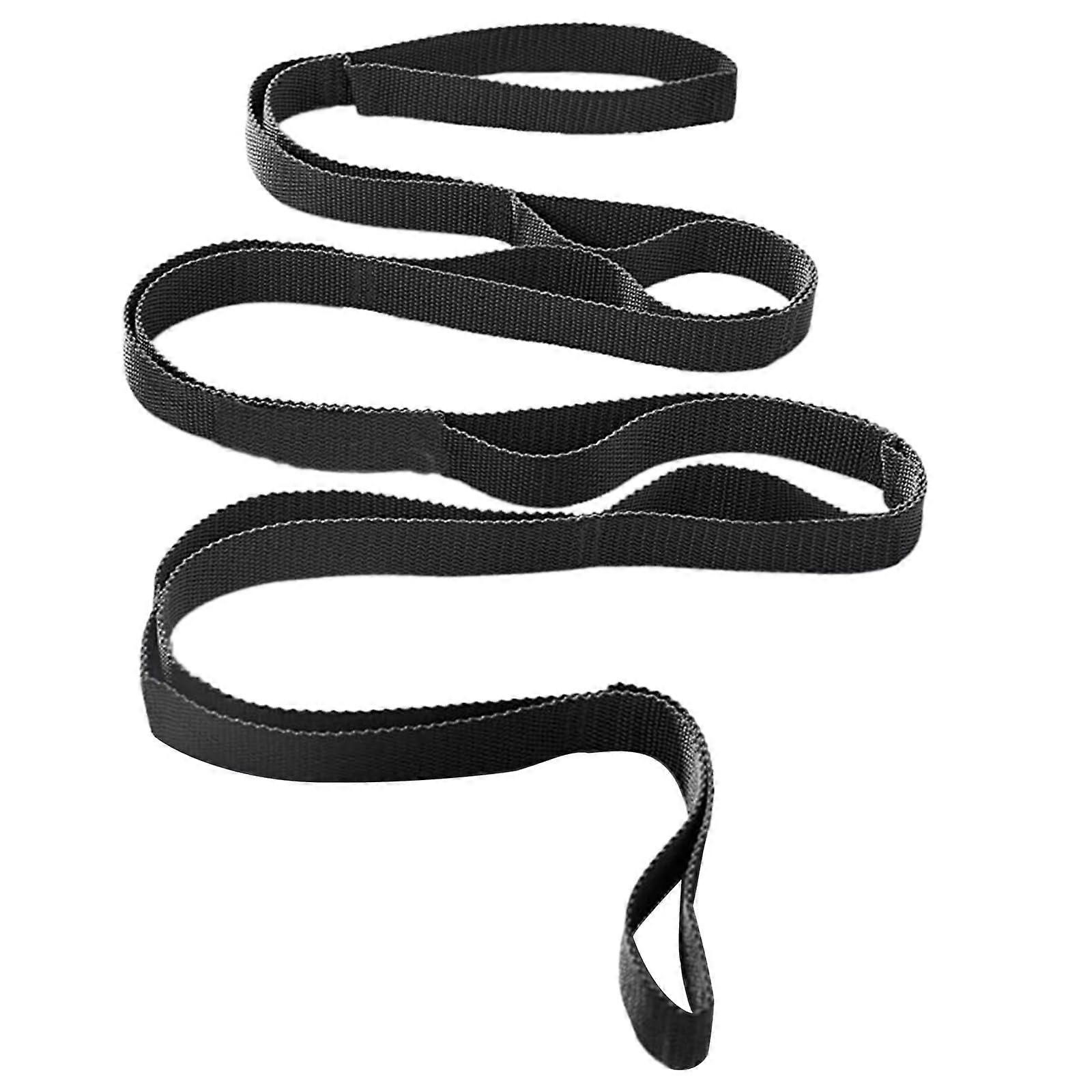 Stretching Strap with Loops for Physical Therapy, NonElastic Yoga Stretch Strap for Flexibility Training