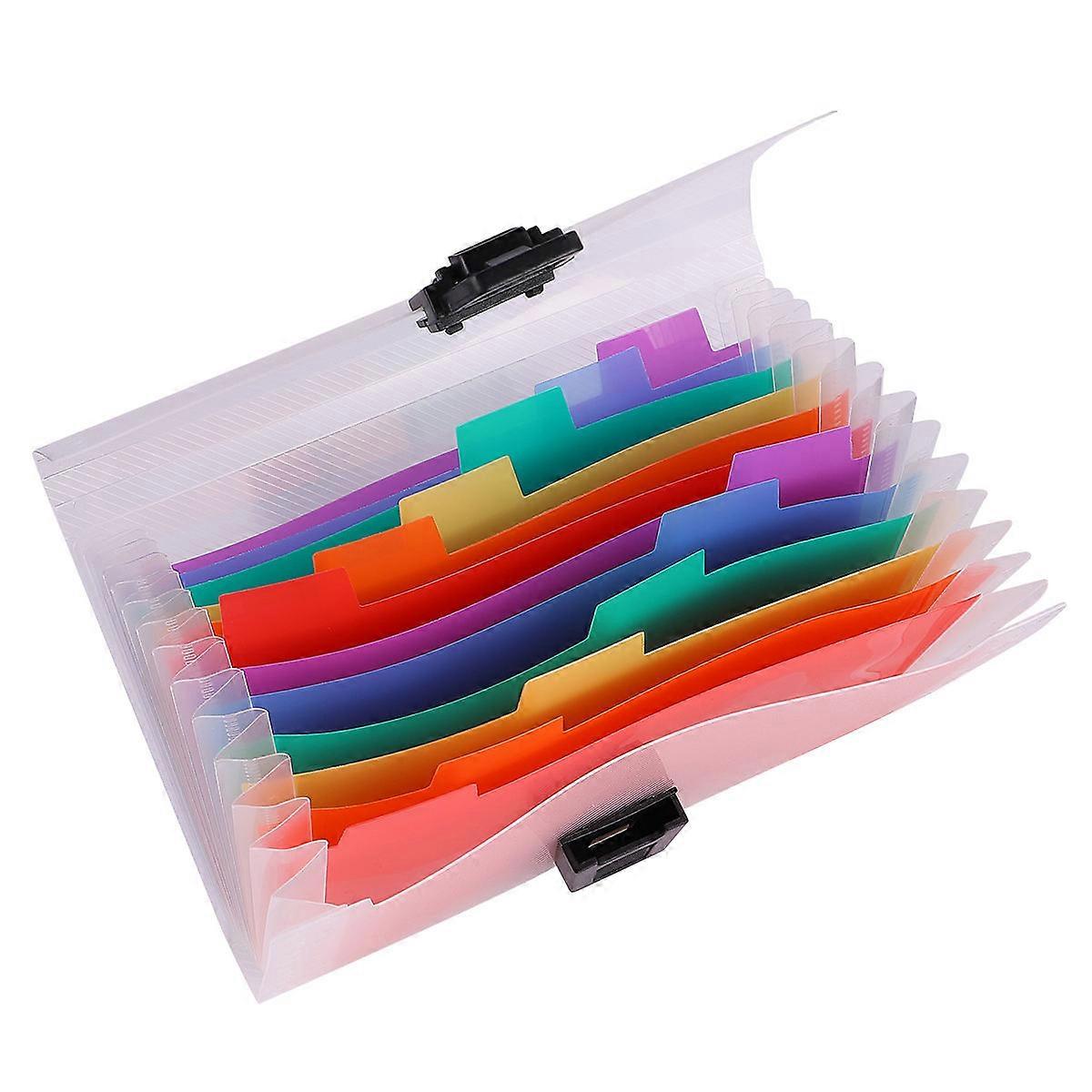 Folder Bag A6 Multifunction Portable File Folder with 13 Pockets 2Pcs