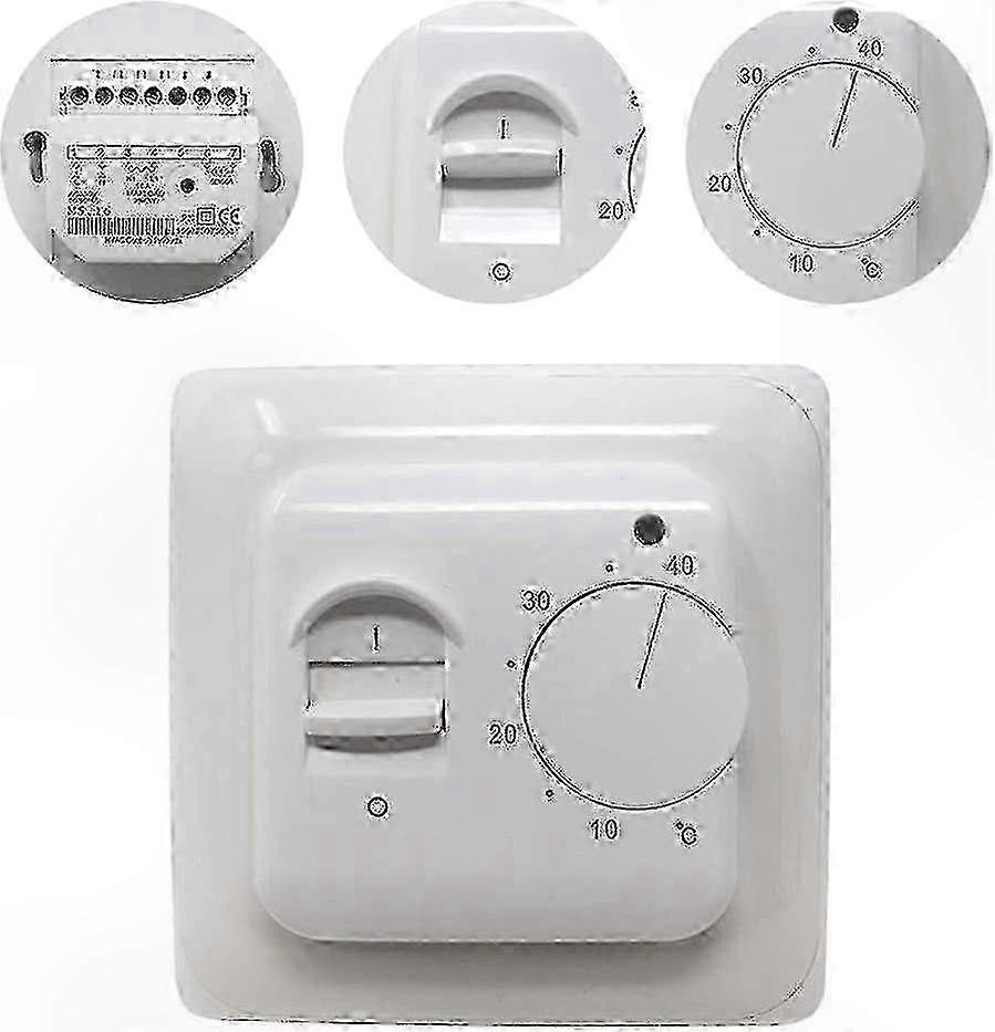 Underfloor Heating Thermostat with Manual Control and Sensor Probe
