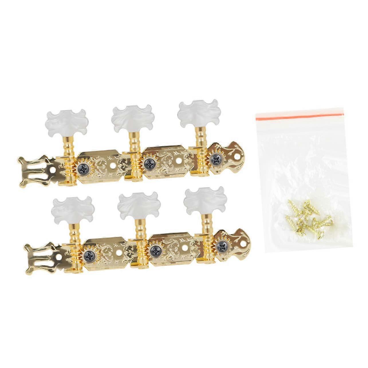 Durable Classical Guitar Tuning Pegs with Bright Color and Reliable Tuning Control Knobs Set