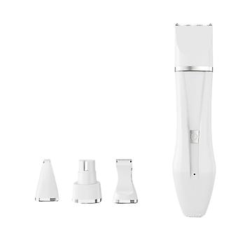 Low Noise Dog Cats Hair Trimmer Ergonomic Handle Pet Trimmer With Built in Rechargeable Battery For Safe Gentle Grooming  White