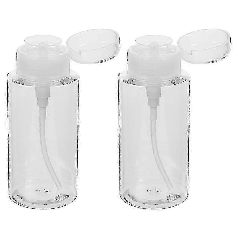 2pcs Multi-function Press Type Bottles, Liquid Dispensers for Nail Polish Remover