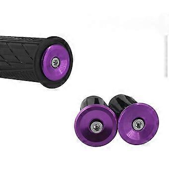 Bouchon de poignée de vélo bouchon de manchon de vélo de montagne prise de verrouillage d’expansion de vélo accessoires de prise de poignée de vélo (violet 23,3 mm, une paire)